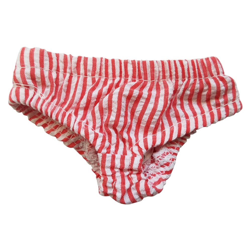 Seersucker Diaper Cover for 18" Dolls - RED - CLOSEOUT