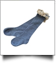 Lace Top Toddler Boot Socks - SLATE GRAY - CLOSEOUT