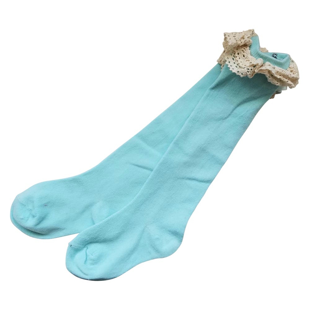 Lace Top Toddler Boot Socks - MINT - CLOSEOUT