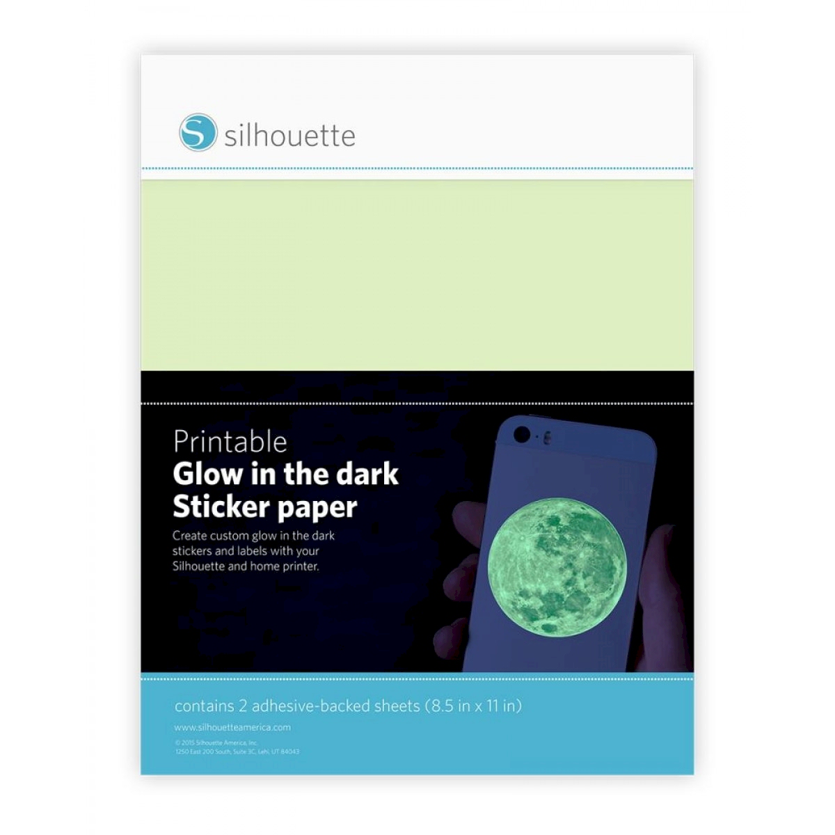 Printable Glow in the Dark Sticker Paper - Contains 2 - 8.5" x 11" SHeets