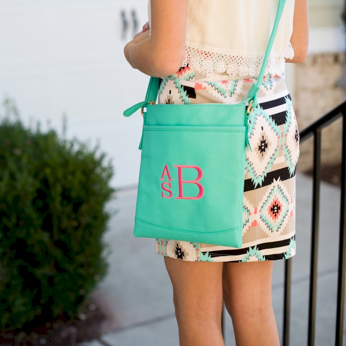 Crossbody Monogrammable Purse - MINT - SPECIAL PURCHASE