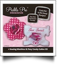 Sewing Machine and Posy Candy Cuties Collection Embroidery Designs on CD-ROM by Pickle Pie Designs