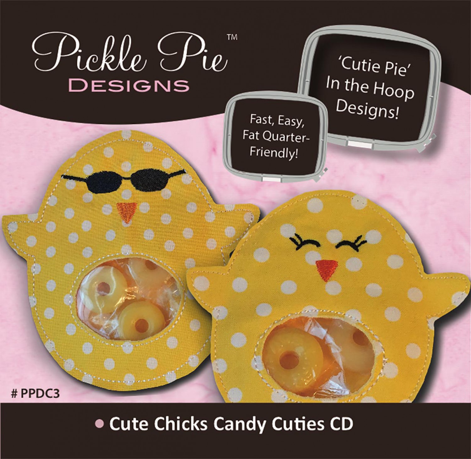 Cute Chicks Candy Cuties Collection Embroidery Designs on CD-ROM by Pickle Pie Designs