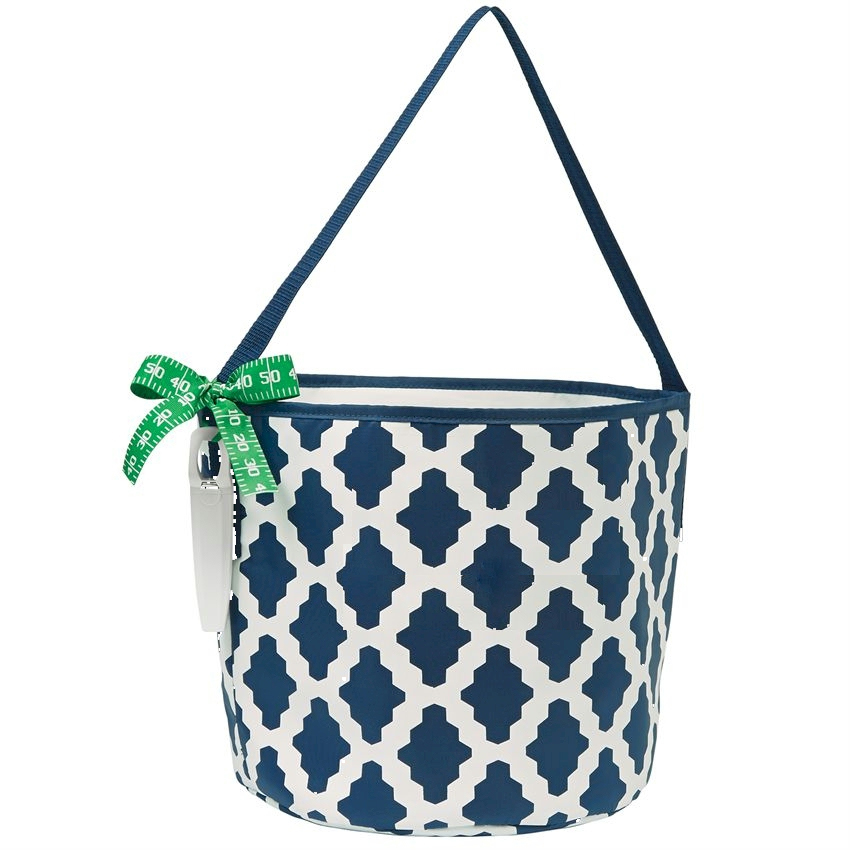 Insulated Bucket Tote with Bottle Opener & Corkscrew - NAVY - CLOSEOUT