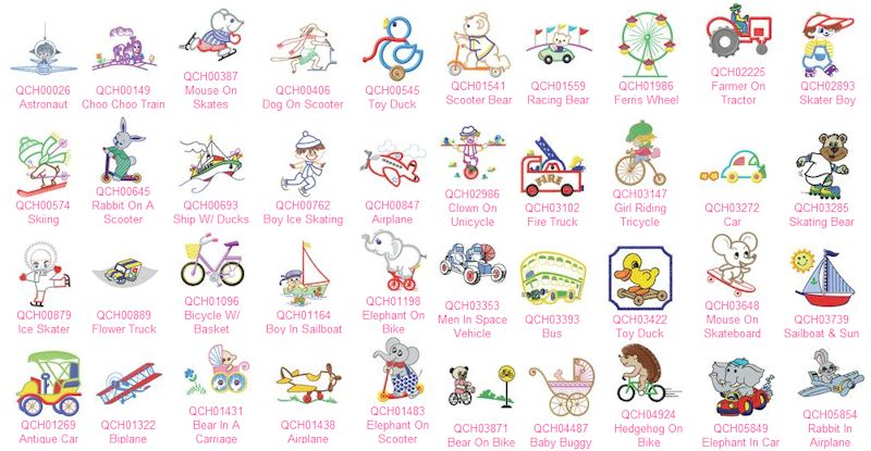 Gunold Fashion Childrens On The Move Embroidery Design CD 970196