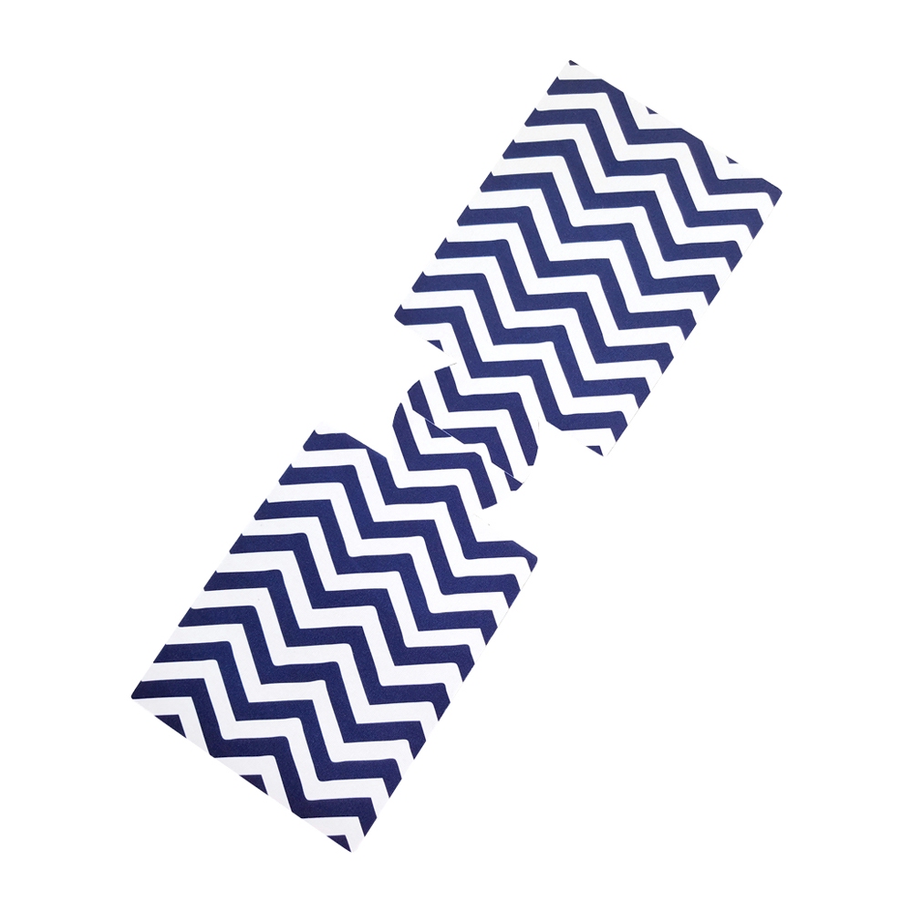 Unsewn 20 Ounce Water Bottle & 24 Ounce Can Coolie Embroidery Blanks - NAVY CHEVRON - CLOSEOUT