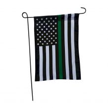 12" x 18" Thin Green Line Garden Banner Flag - CLOSEOUT