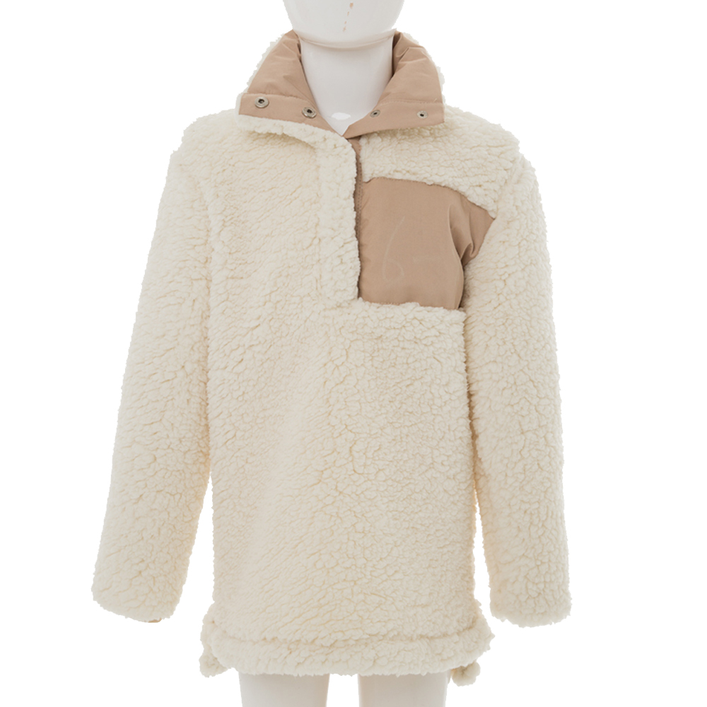 Kid's Warm & Cozy Sherpa Pullover - IVORY - CLOSEOUT