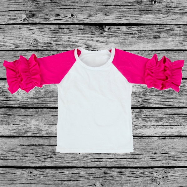 The Coral Palms® Icing Raglan Baseball Shirt - HOT PINK - CLOSEOUT