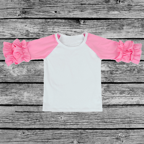 The Coral Palms® Icing Raglan Baseball Shirt - LIGHT PINK - CLOSEOUT