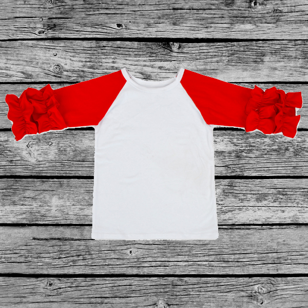 The Coral Palms® Icing Raglan Baseball Shirt - RED - CLOSEOUT
