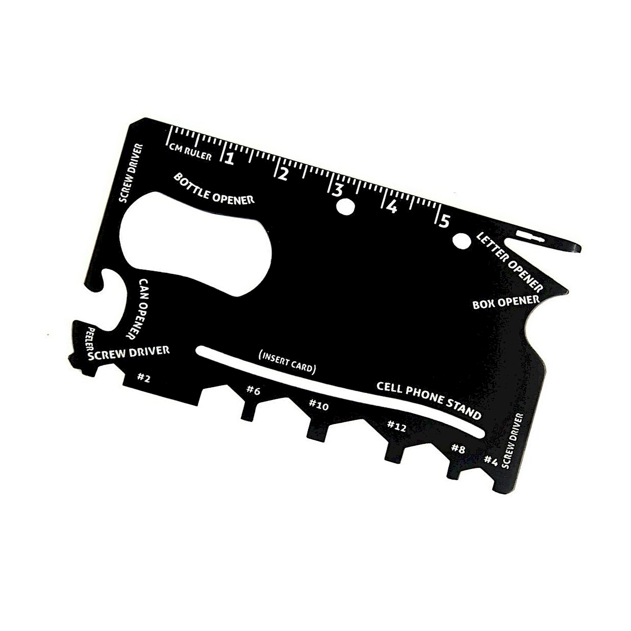 18-in-1 Multi-purpose - Stainless Steel - Measuring Tool / Card Wallet Tool/ Survival Pocket Multi-Tool Bottle Opener