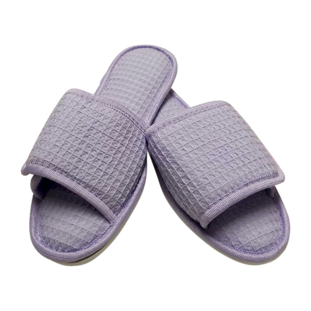EasyStitch Cotton Waffle Spa Slippers  - LAVENDER - CLOSEOUT