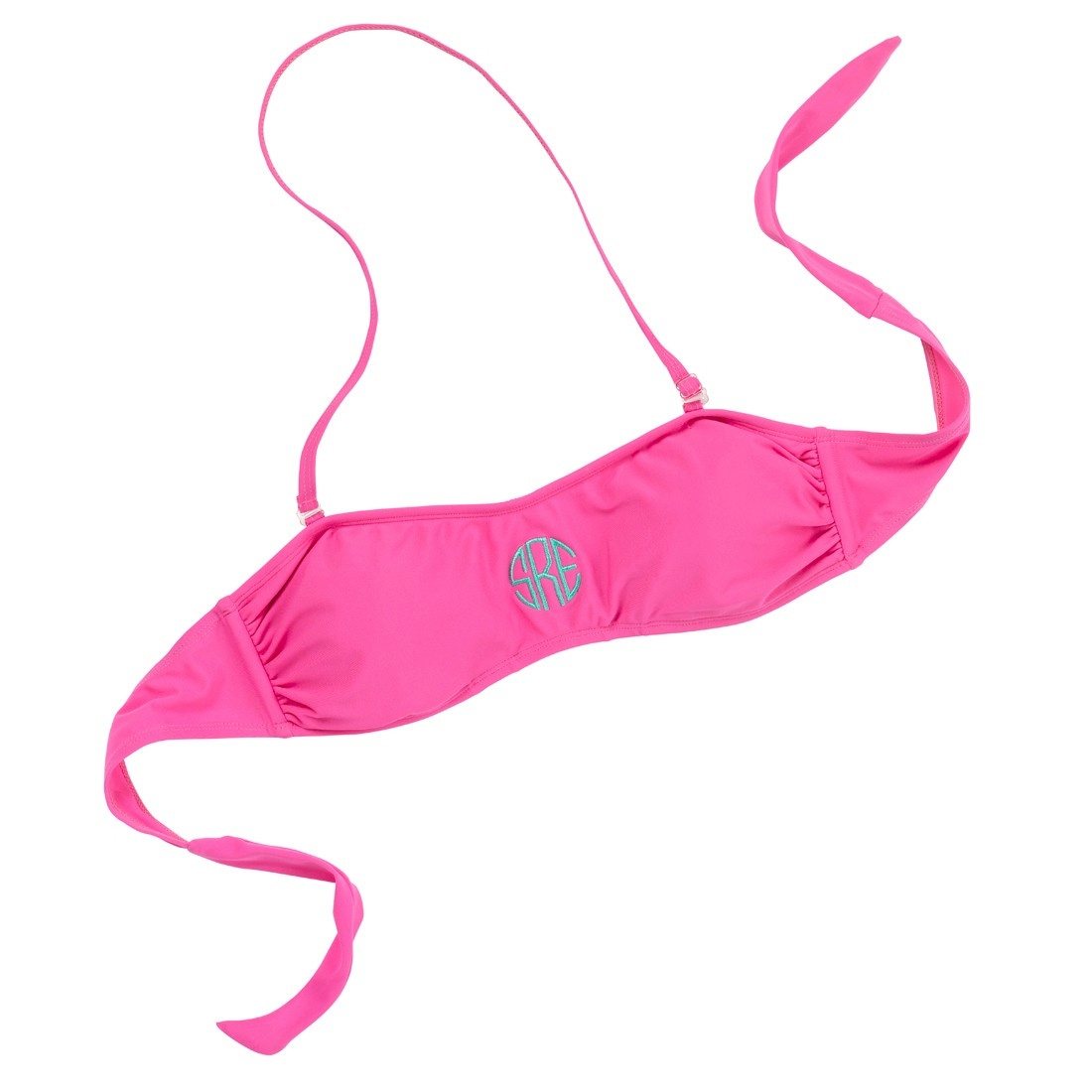 Swim Bandeau Bikini Top - HOT PINK - CLOSEOUT