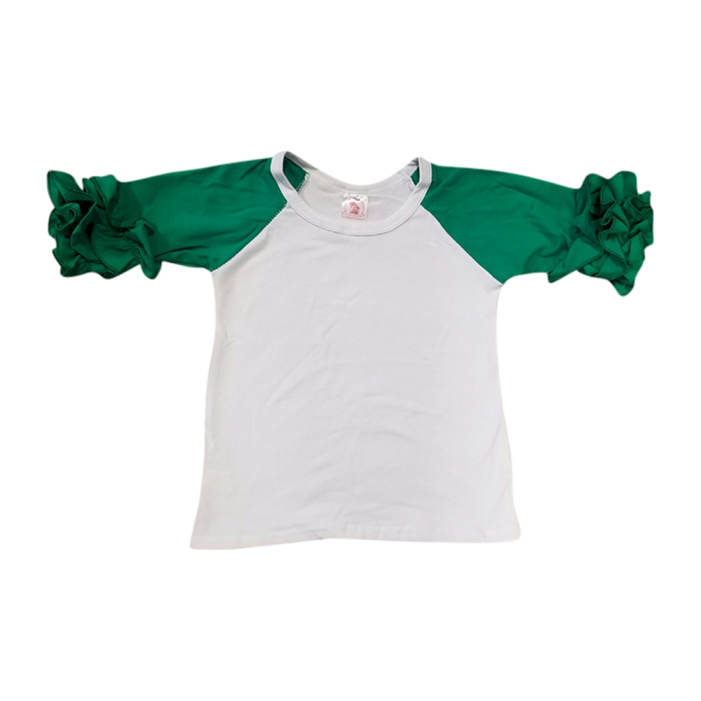 The Coral Palms® Icing Raglan Baseball Shirt - GREEN - CLOSEOUT