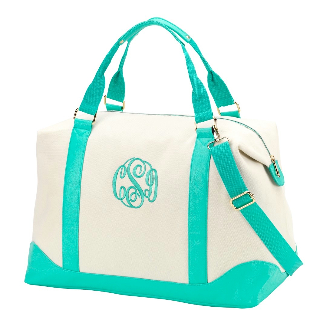 Canvas Weekender Bag Embroidery Blanks Mint Special Purchase Nla
