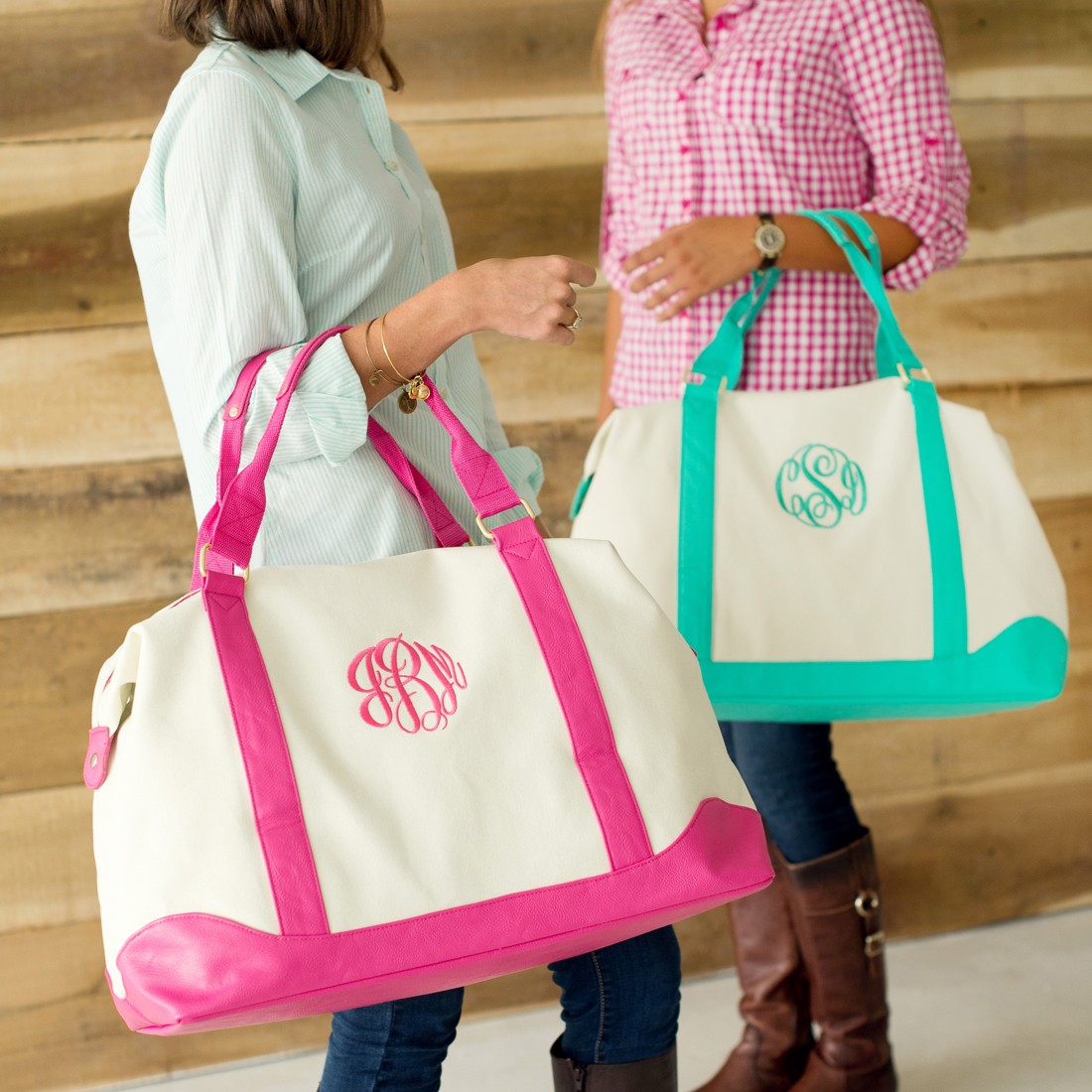 Canvas Weekender Bag Embroidery Blanks Mint Special Purchase Nla