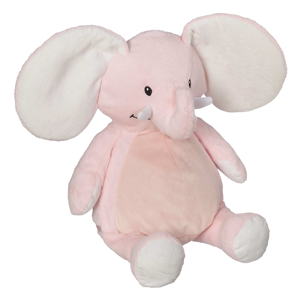 Embroidery Buddy Stuffed Animal - Ellie Elephant 16" - PINK