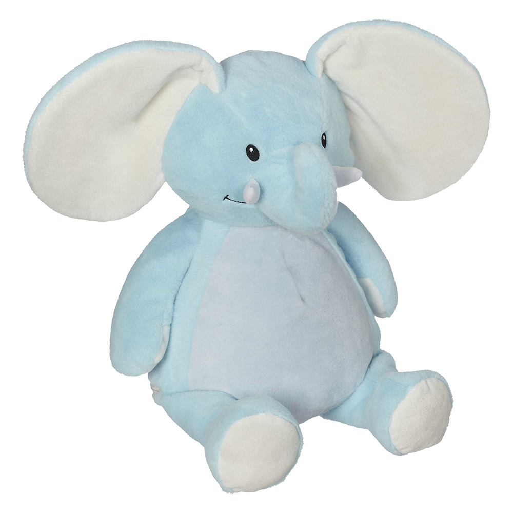 Embroidery Buddy Stuffed Animal - Elliot Elephant 16" - BABY BLUE