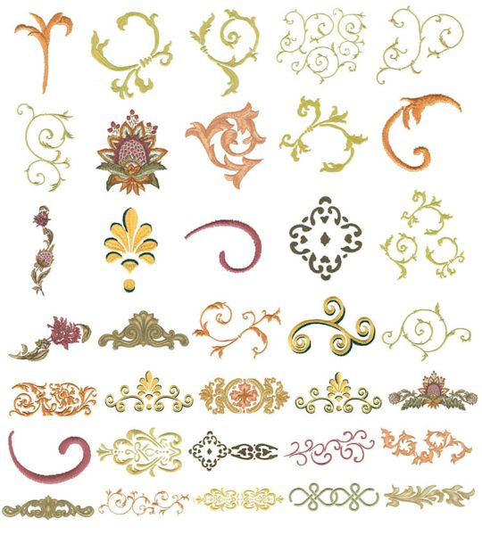 Jennifer Ferguson Jumbo Stenciled Garden Collection Great Notions Embroidery Designs on BROTHER Embroidery Card BMC-JF1