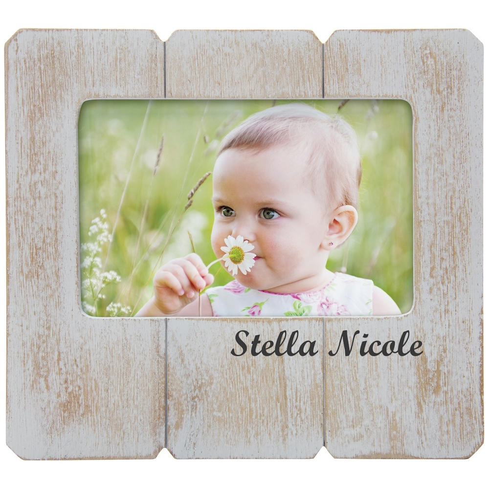 White Distressed Wood Picture Frame - CLOSEOUT