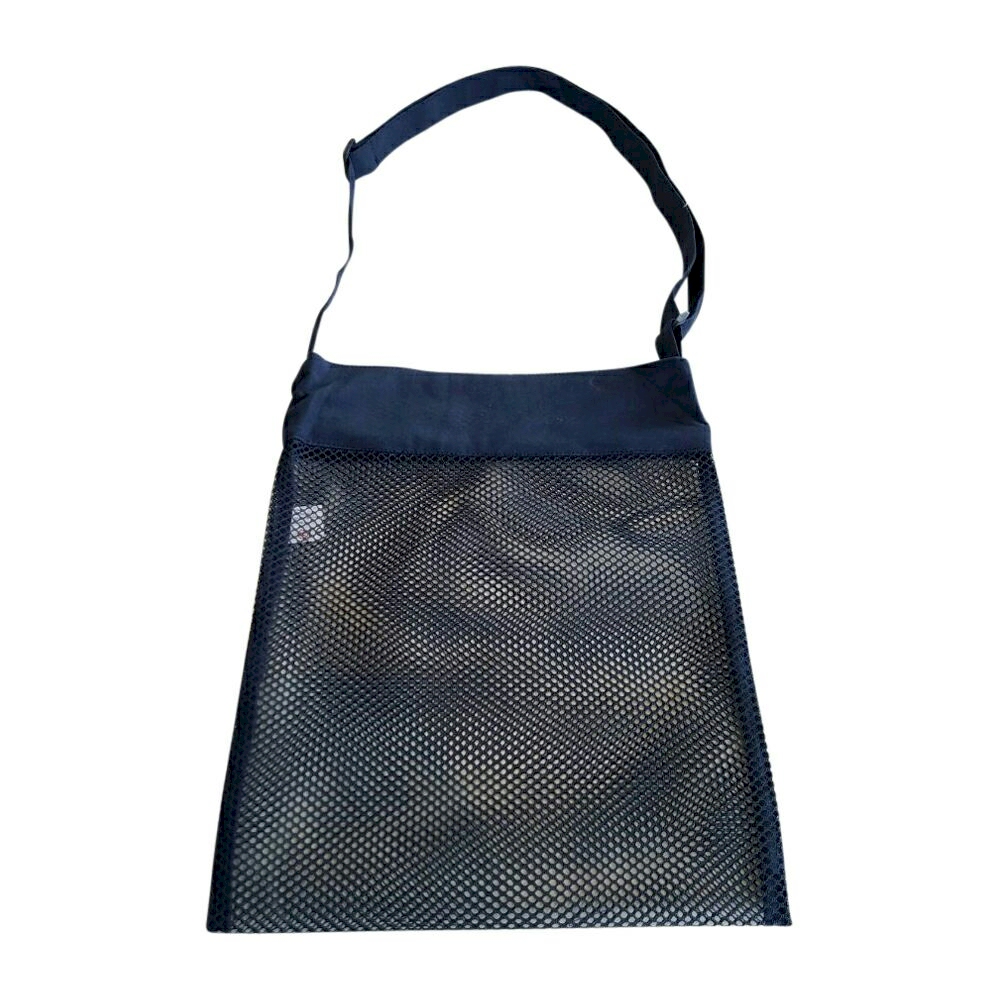 Sea Shell & Pool Toy Mesh Tote With Adjustable Strap - NAVY - CLOSEOUT