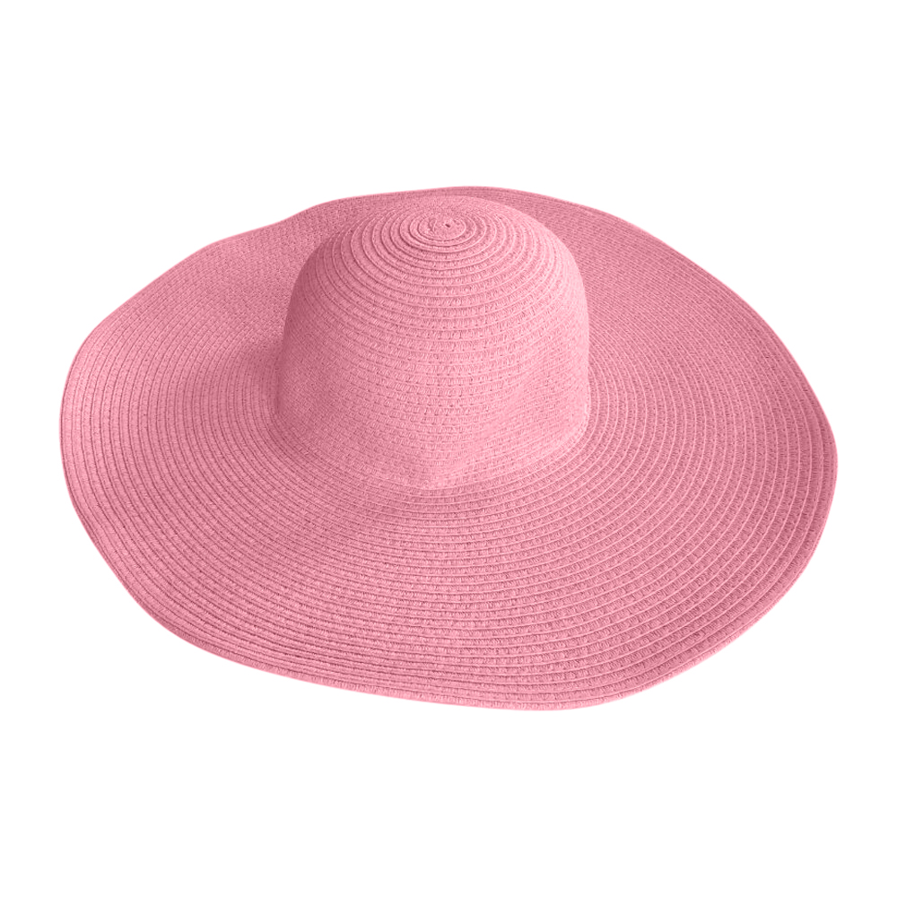 Wide Brim Floppy Hat Embroidery Blanks - LIGHT PINK