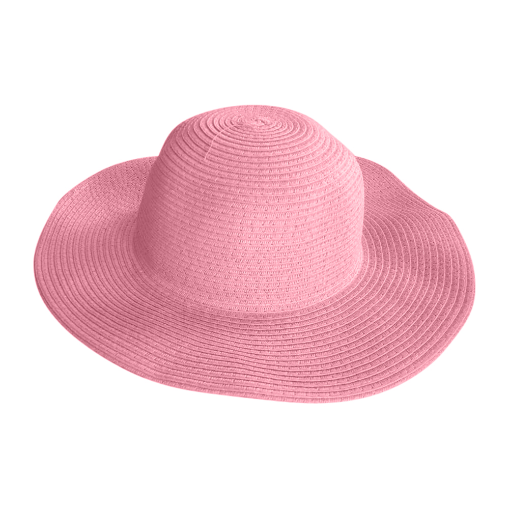 Kid's Wide Brim Floppy Hat Embroidery Blanks - LIGHT PINK - CLOSEOUT