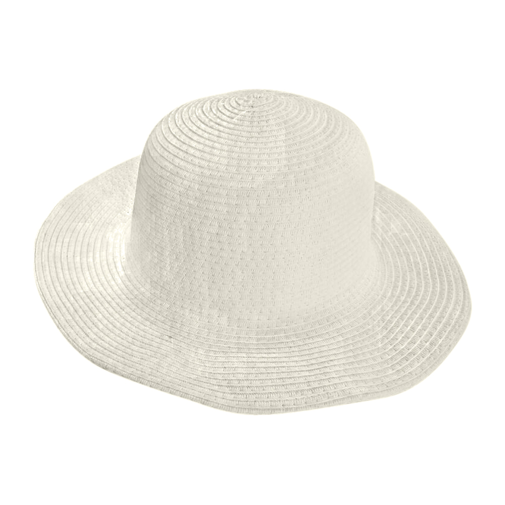 Kid's Wide Brim Floppy Hat Embroidery Blanks - IVORY - CLOSEOUT