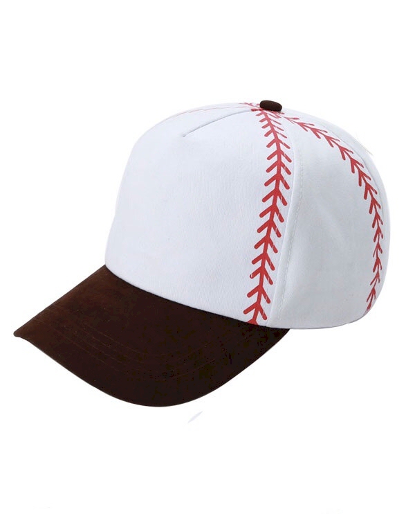 Baseball Structured 6 Panel Baseball Hat - DARK BROWN - CLOSEOUT