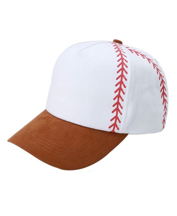 Baseball Structured 6 Panel Baseball Hat - LIGHT BROWN - CLOSEOUT