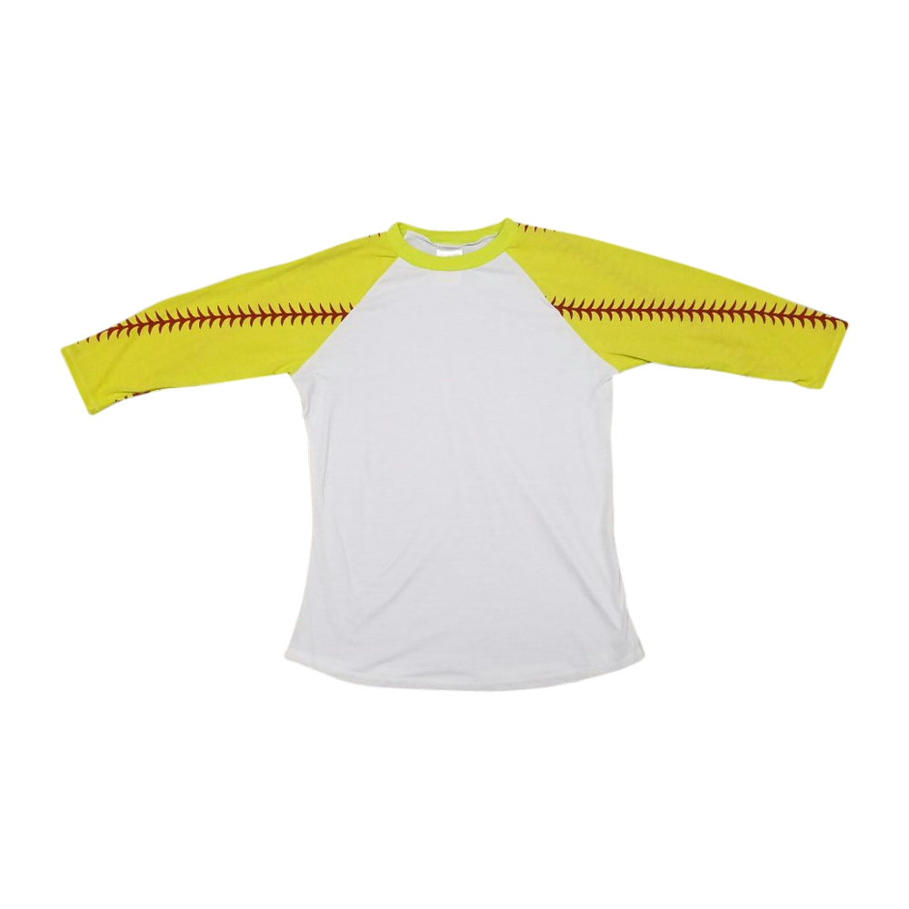 The Coral Palms® Sports Raglan Shirt - SOFTBALL/WHITE - CLOSEOUT