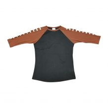 The Coral Palms® Sports Raglan Shirt - FOOTBALL/BLACK - CLOSEOUT