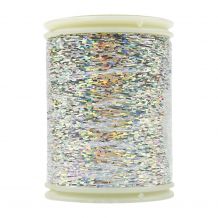 Wonderfil Hologram Slitted Polyester Thread - 300m Spool - White
