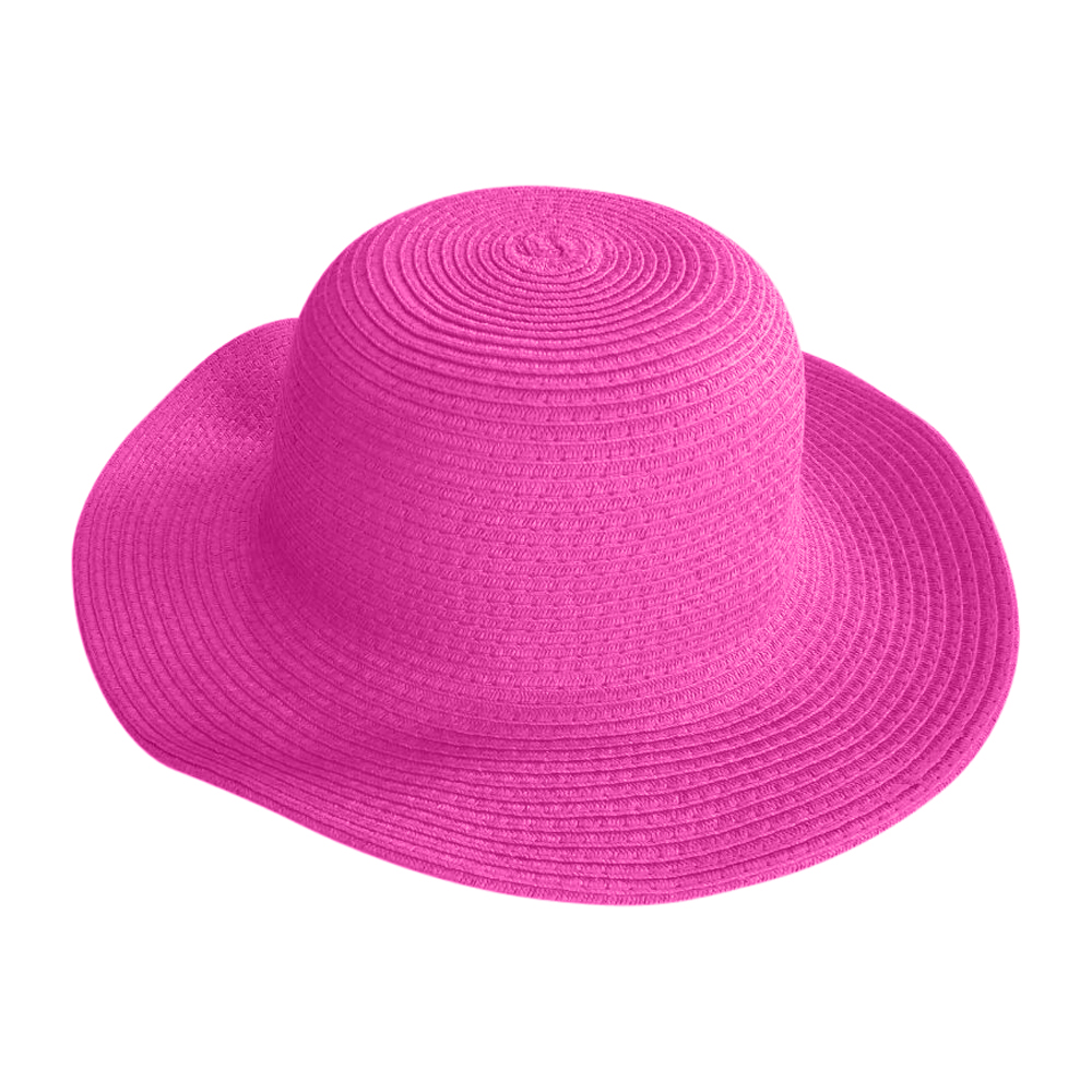 Kid's Wide Brim Floppy Hat Embroidery Blanks - HOT PINK - CLOSEOUT
