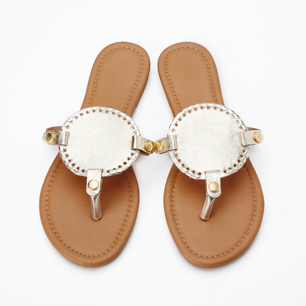 EasyStitch Medallion Sandals - CHAMPAGNE GOLD - CLOSEOUT