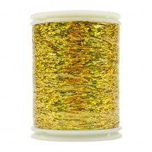 Wonderfil Hologram Slitted Polyester Thread - 300m Spool - Gold