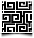 Greek Key Print QuickStitch Embroidery Paper - One 8.5in x 11in Sheet - BLACK- CLOSEOUT