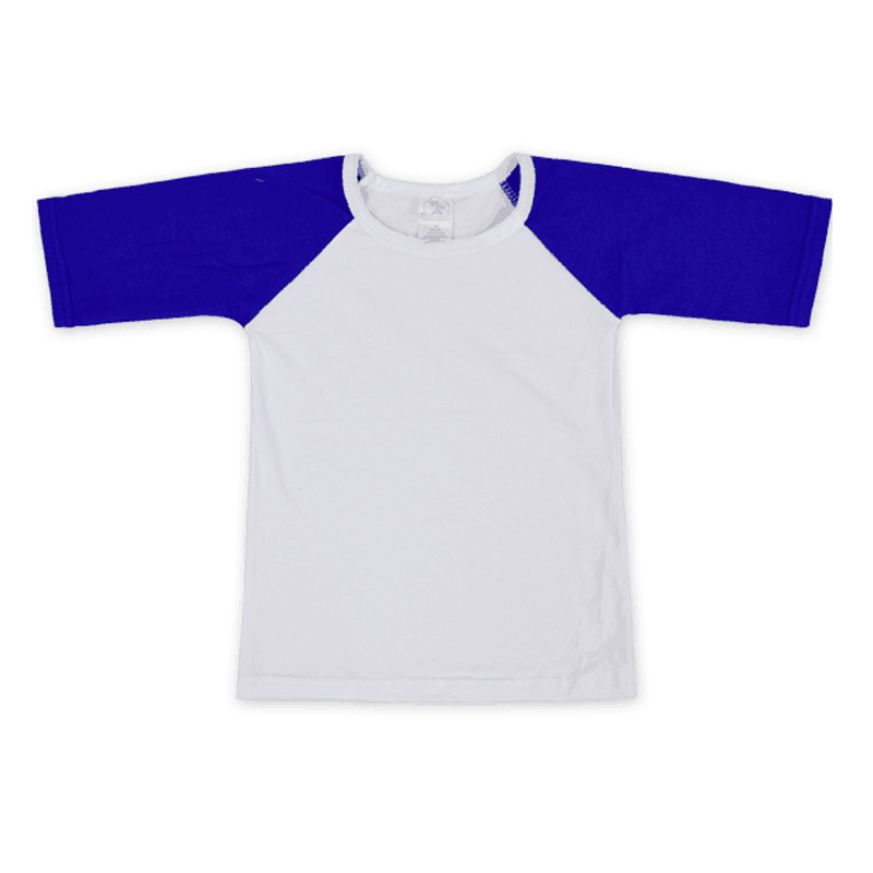 The Coral Palms® Toddler Raglan Baseball Shirt - BLUE - CLOSEOUT