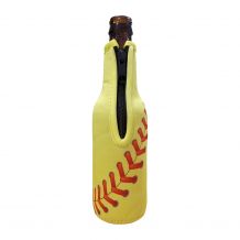 Softball 12oz Long Neck Zipper Neoprene Bottle Coolie - CLOSEOUT
