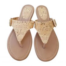 The Coral Palms® EasyStitch Classic T-Strap Sandals - CORK - CLOSEOUT