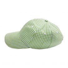 The Coral Palms� Gingham Unstructured 6 Panel Baseball Hat - LIME - CLOSEOUT