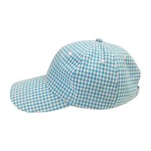 The Coral Palms� Gingham Unstructured 6 Panel Baseball Hat - AQUA - CLOSEOUT