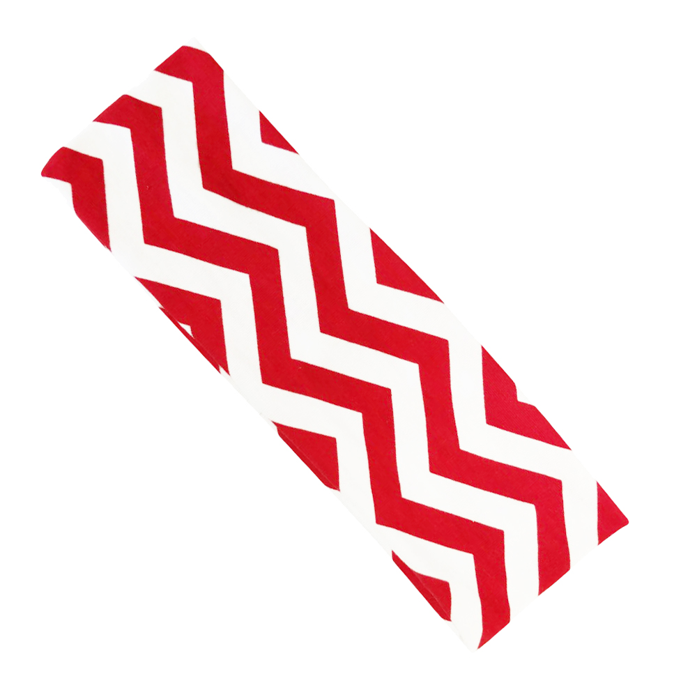 The Coral Palms® Stretch Headband in Chevron Print - RED/WHITE - CLOSEOUT