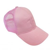 The Coral Palms� Ponytail Trucker Cap - LIGHT PINK - CLOSEOUT