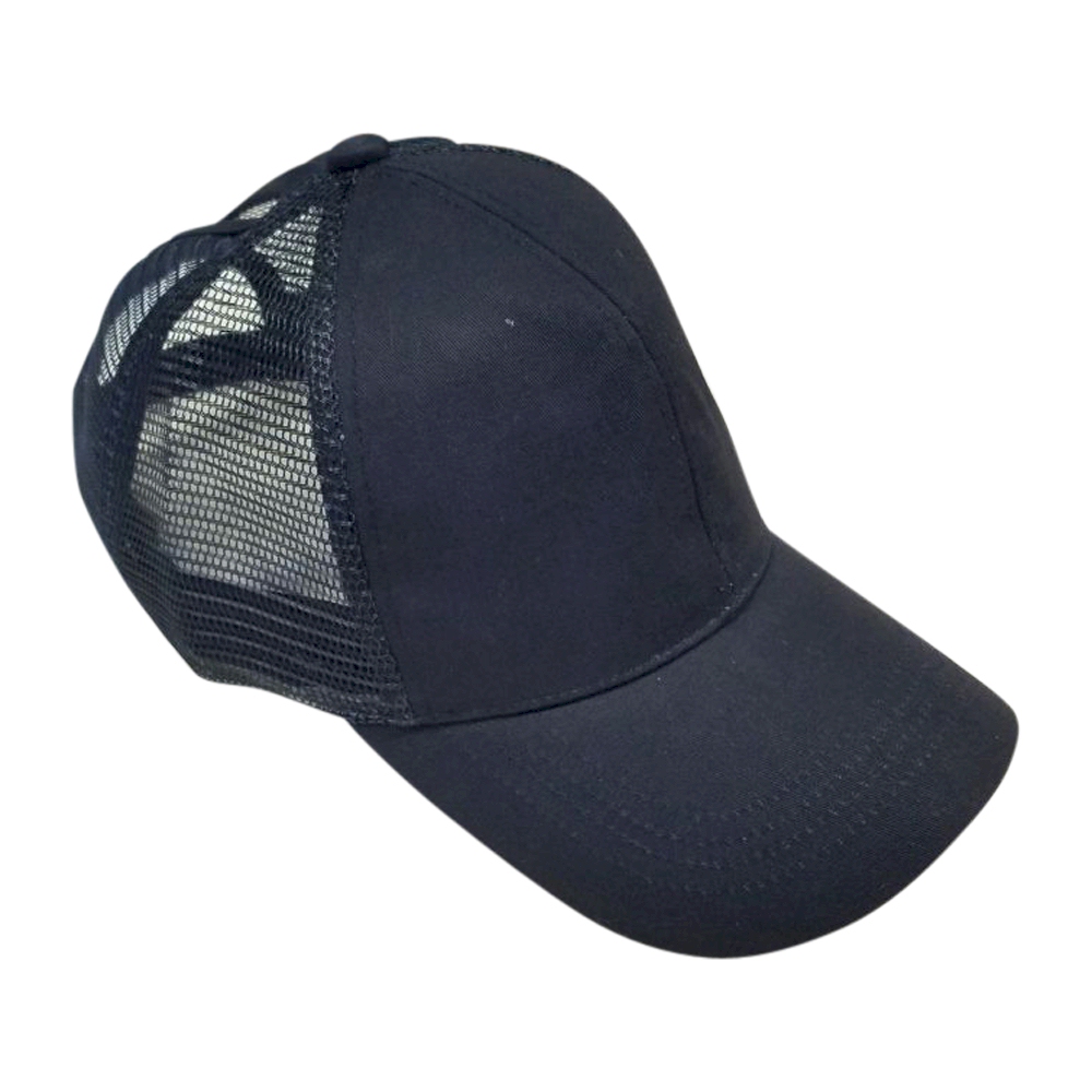 The Coral Palms® Ponytail Trucker Cap - NAVY - CLOSEOUT