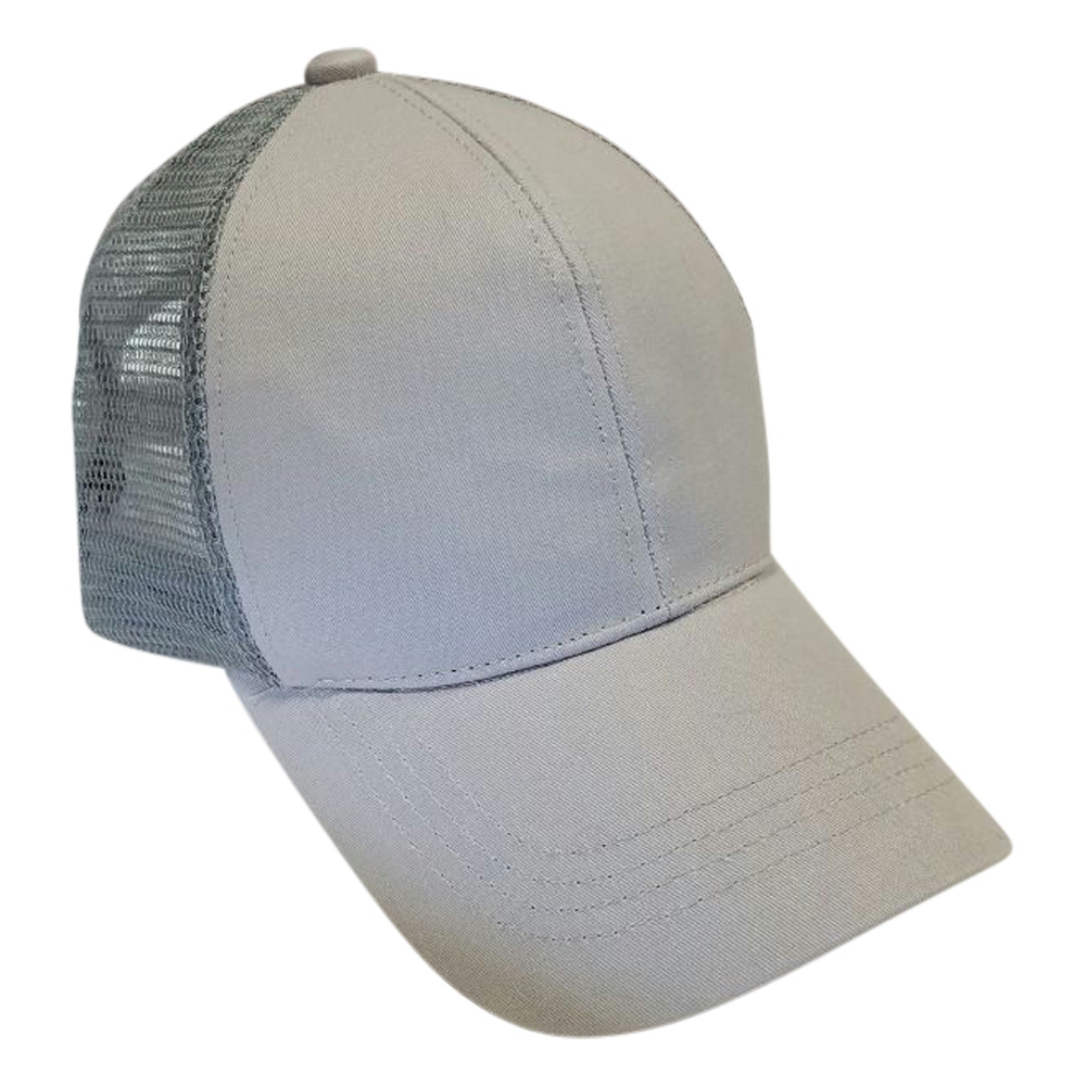 The Coral Palms® Ponytail Trucker Cap - GRAY - CLOSEOUT