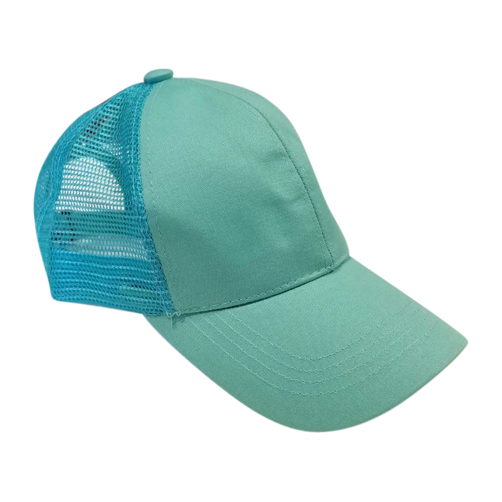 The Coral Palms® Ponytail Trucker Cap - MINT - CLOSEOUT