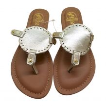 The Coral Palms® Kids EasyStitch Medallion Sandals - CHAMPAGNE GOLD