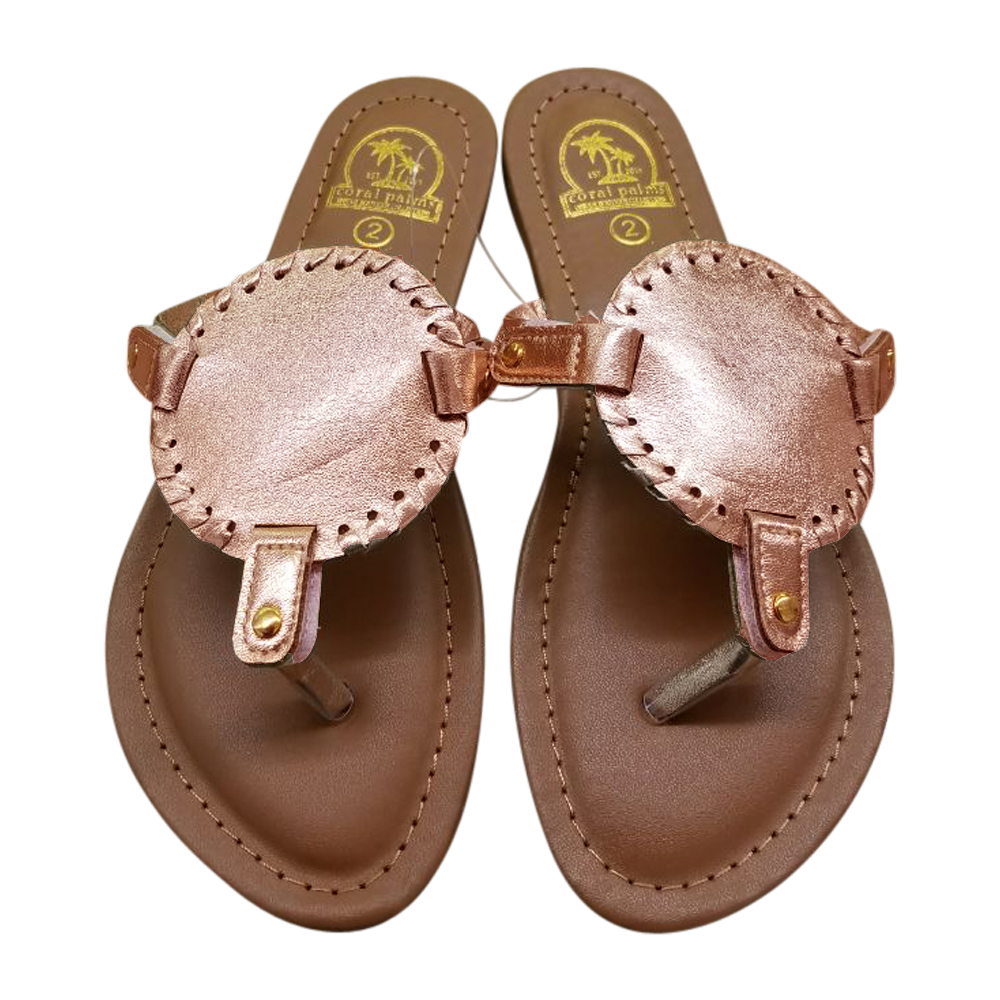 The Coral Palms® Kids EasyStitch Medallion Sandals - ROSE GOLD - CLOSEOUT